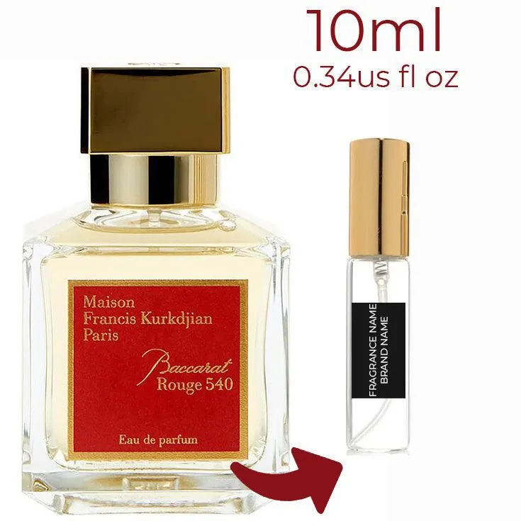 Baccarat Rouge 540 Maison Francis Kurkdjian for women and men Decant Fragrance Samples