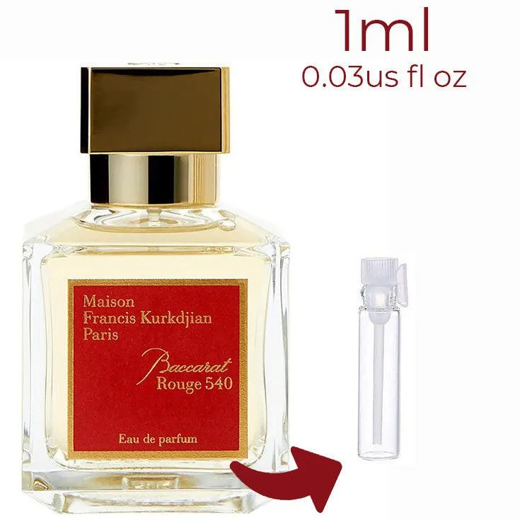 Baccarat Rouge 540 Maison Francis Kurkdjian for women and men Decant Fragrance Samples