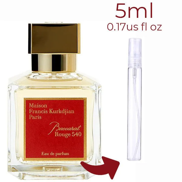 Baccarat Rouge 540 Maison Francis Kurkdjian for women and men Decant Fragrance Samples