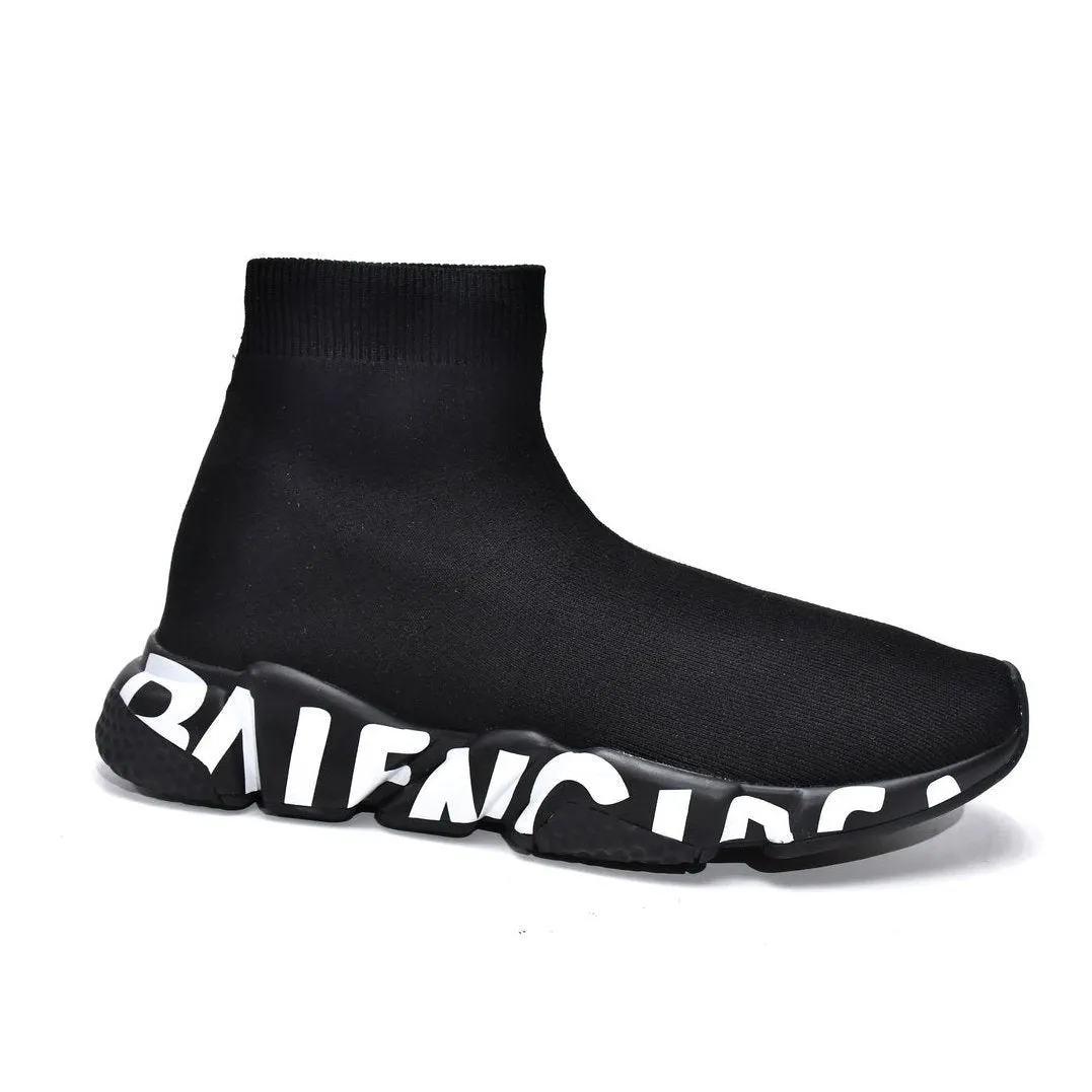 BALENCIAGA SPEED GRAFFITI TRAINER x BLACK