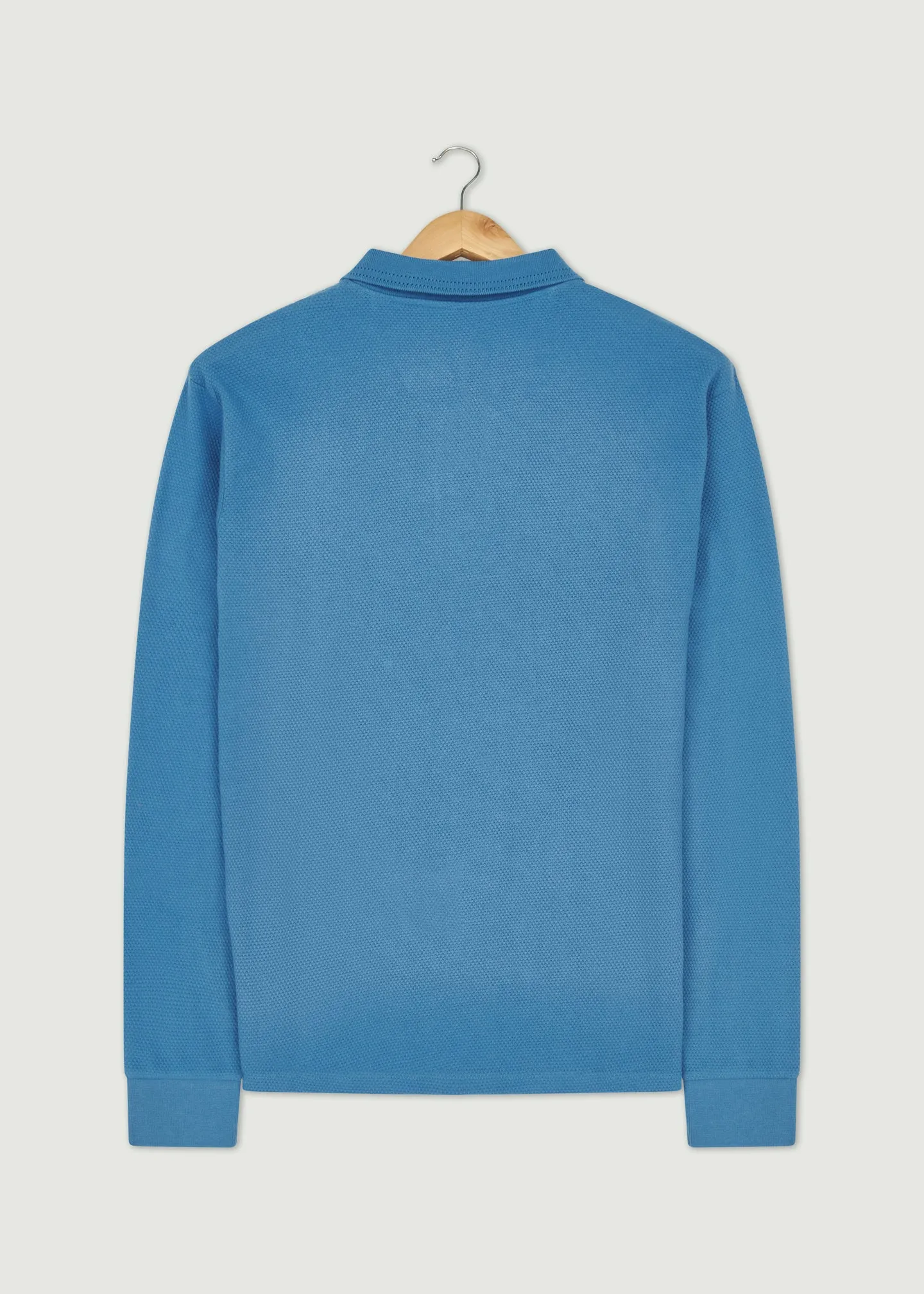 Barone Long Sleeve Polo - Blue