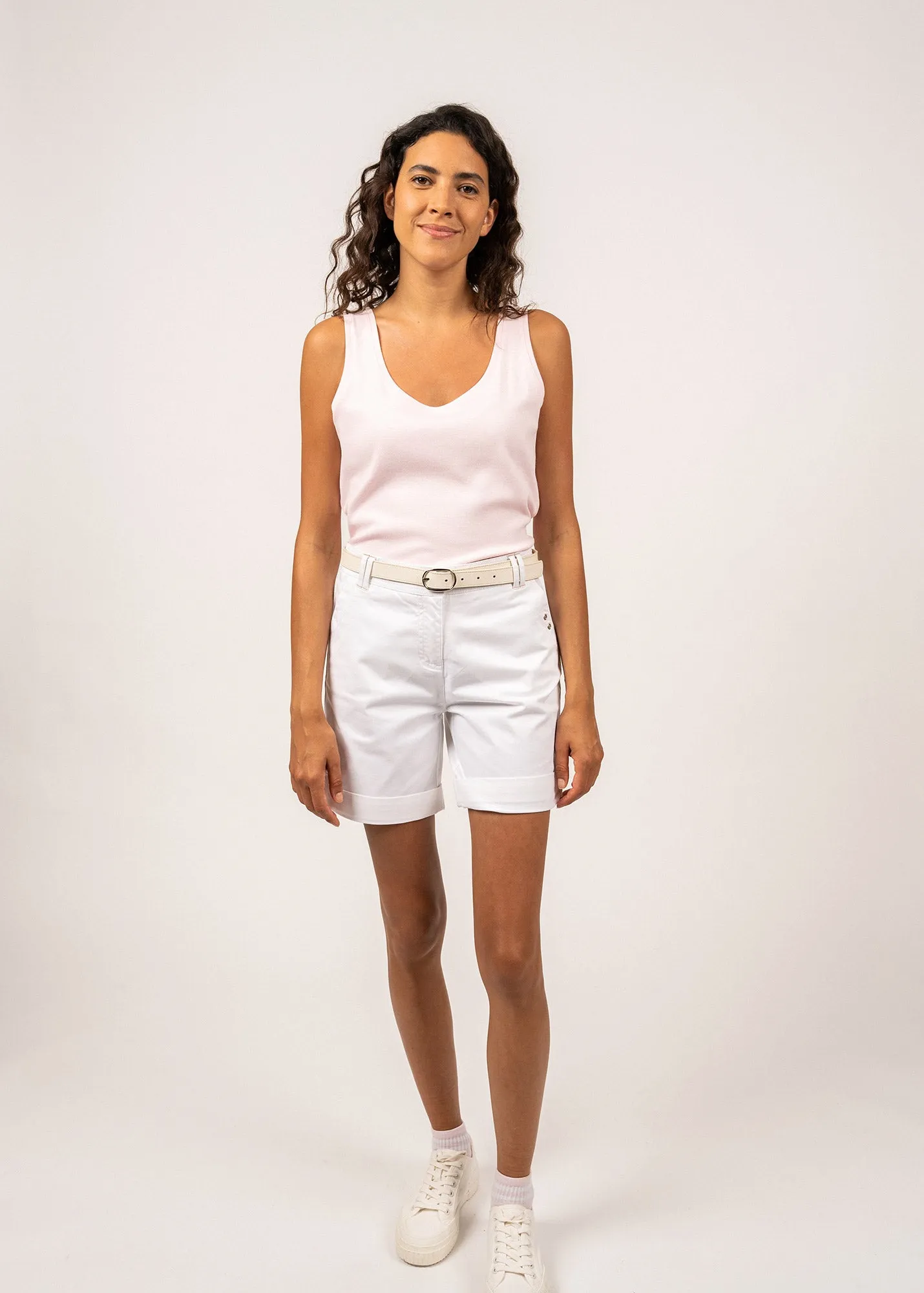 BASTIA III - Cotton Tank Top | Slim Fit (PALE PINK)