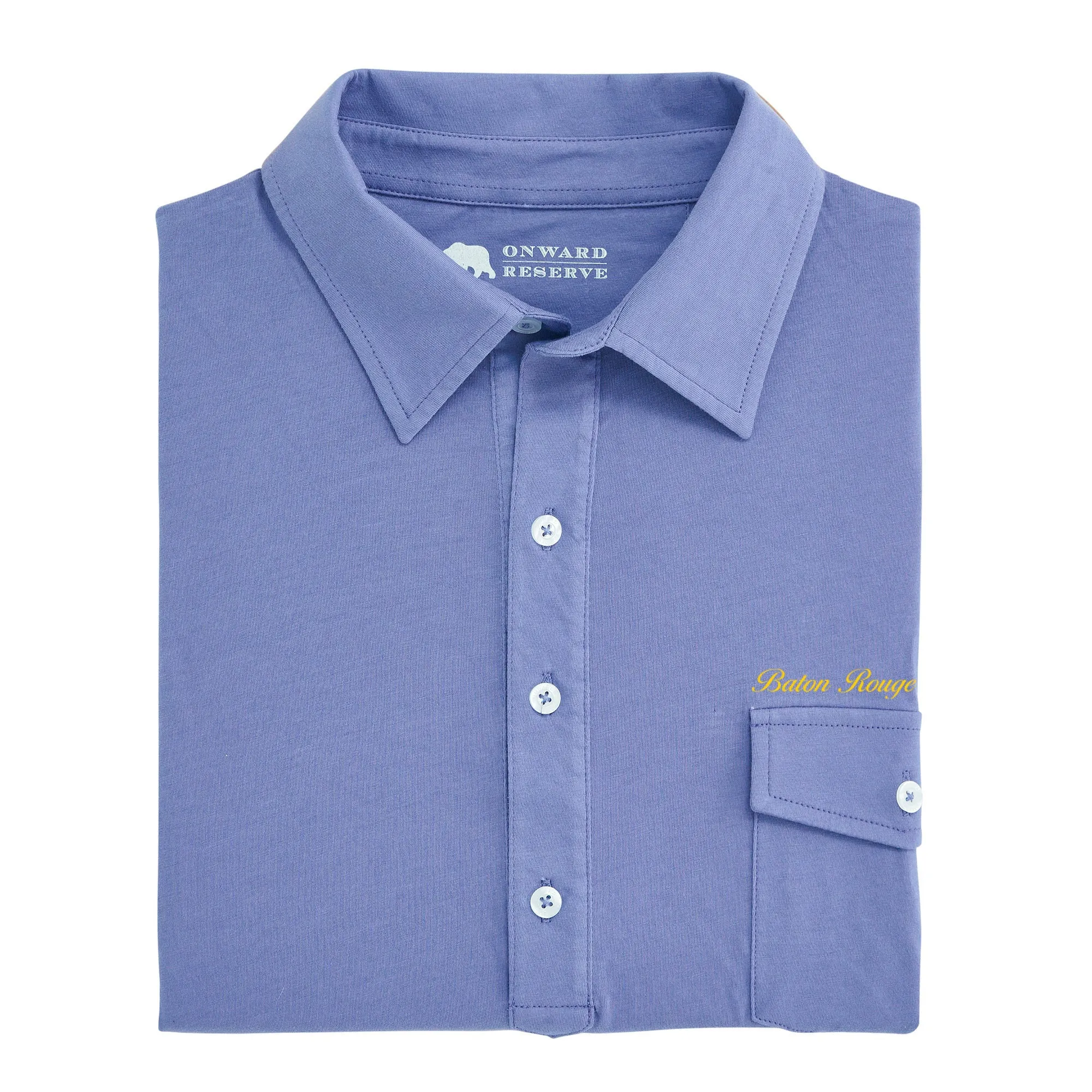 Baton Rouge Town Script Old School Polo - Daybreak