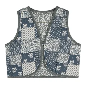 Bay Waistcoat in Patchwork Print Floral by Little Cotton Clothes