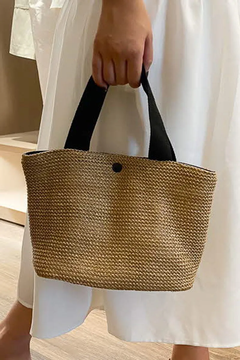 BEACH VACATION WOVEN STRAW BAG