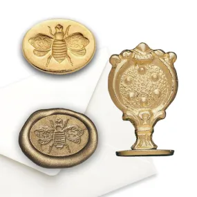 Bee Florentine Brass Wax Seal Stamper