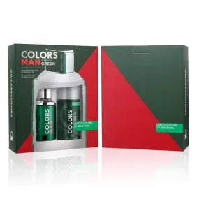 Benetton Colors Man Green Set EDT 100 ML   Deo 150 Ml (H)