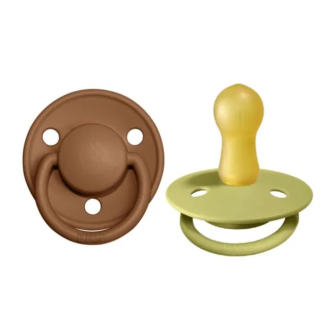 Bibs De Lux Round Latex Pacifier 2pk - Meadow & Earth