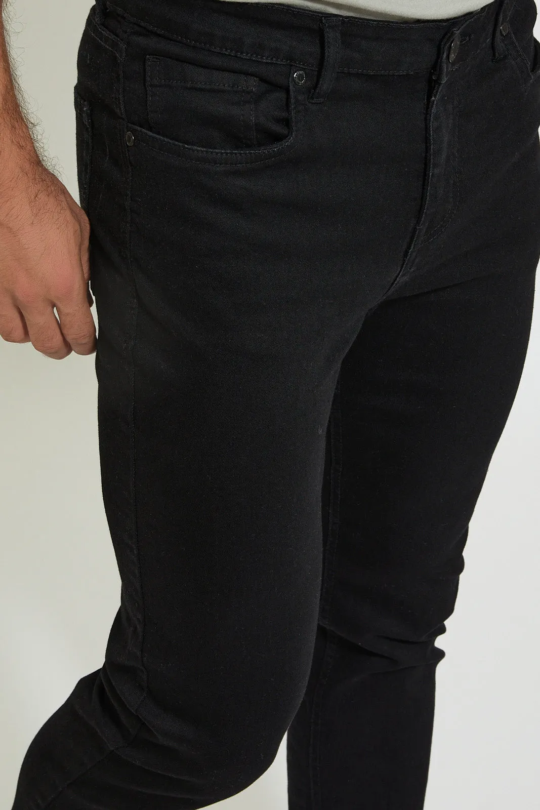 Black Basic 5-Pocket Slim Fit Jeans