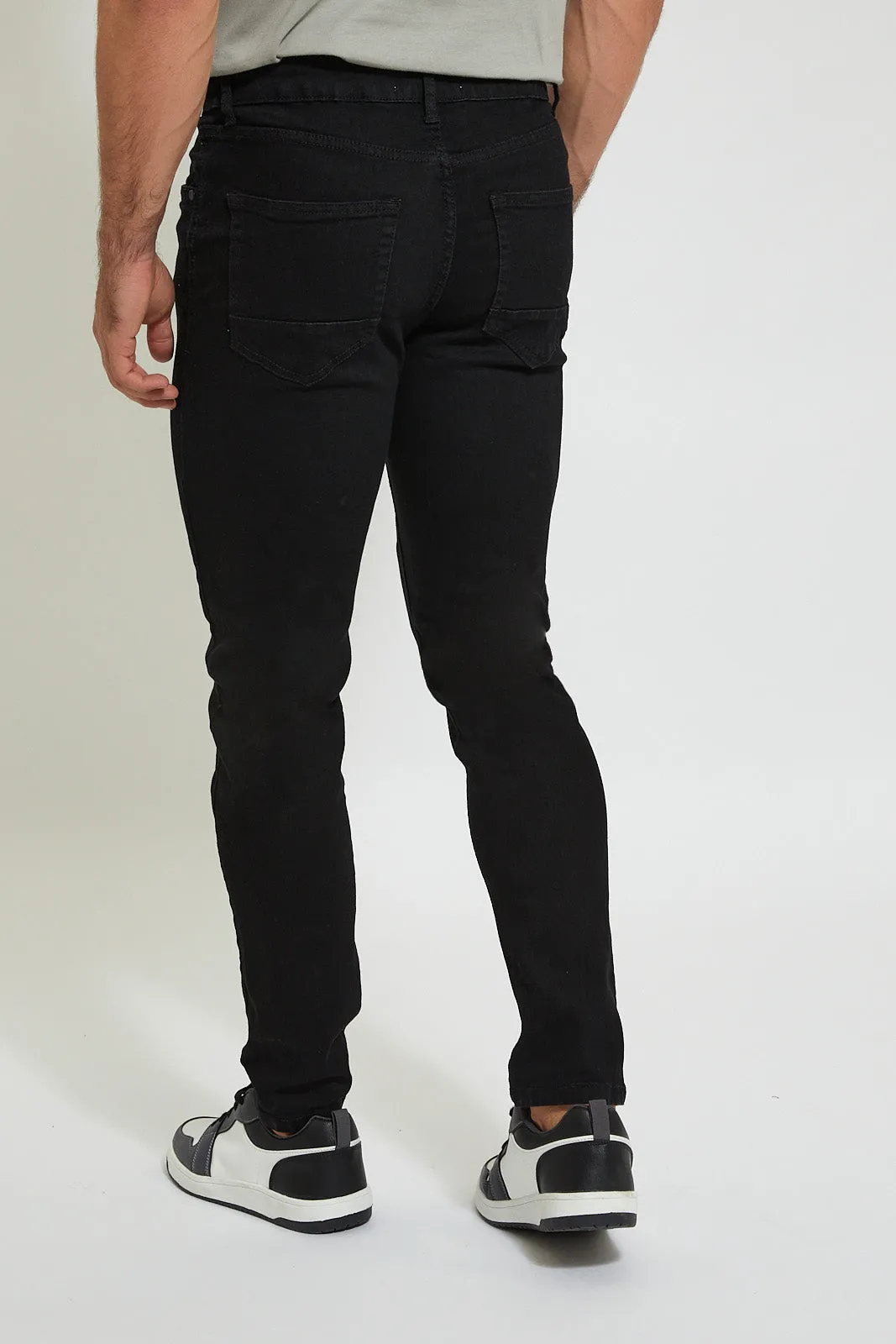 Black Basic 5-Pocket Slim Fit Jeans