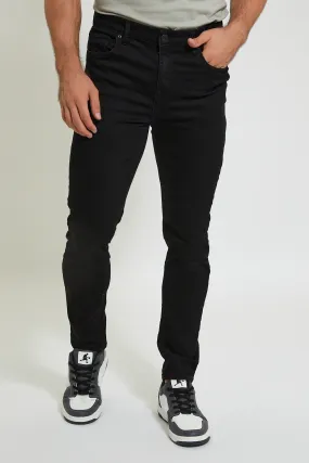 Black Basic 5-Pocket Slim Fit Jeans