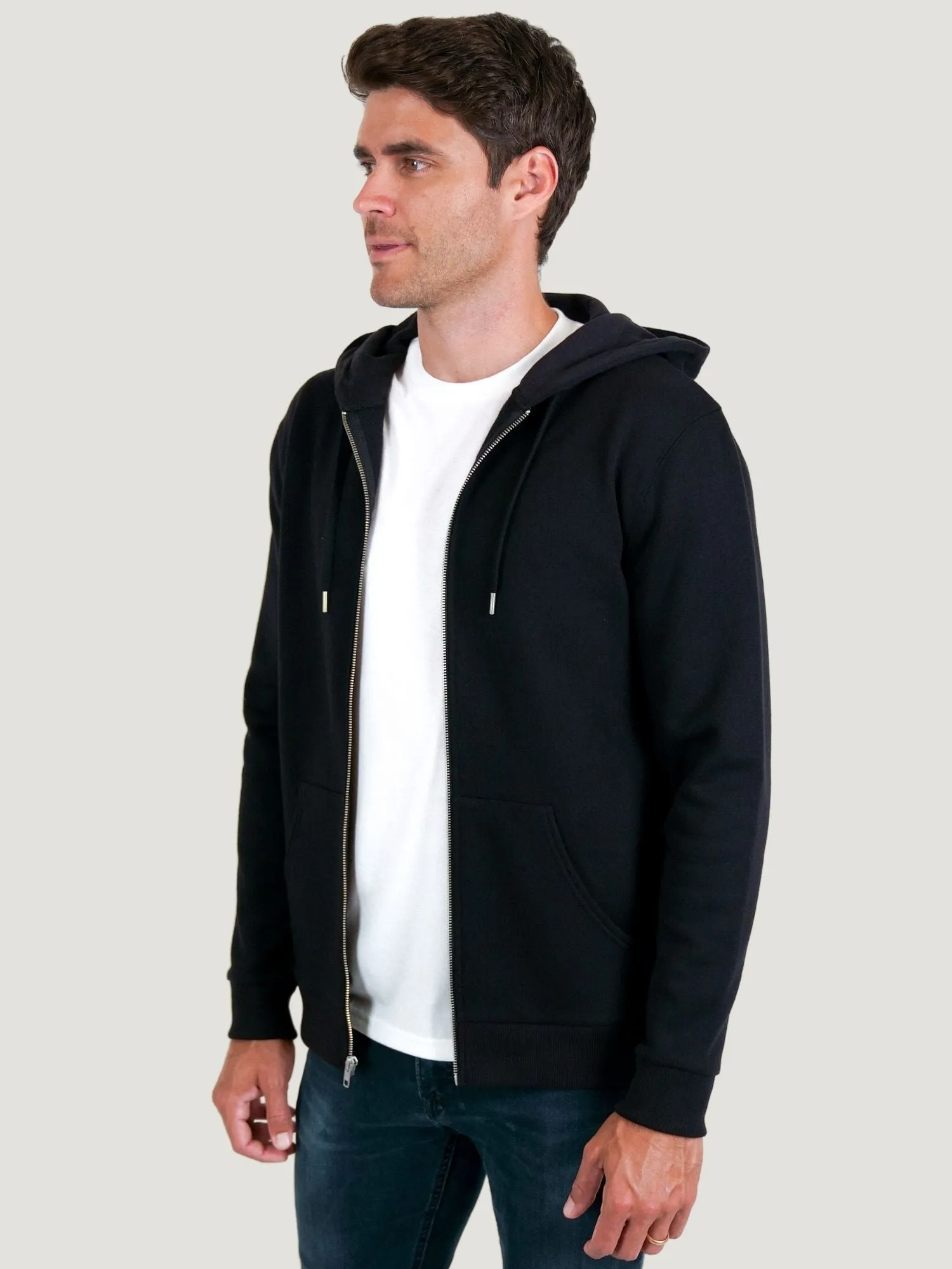 Black Zip-Up Hoodie