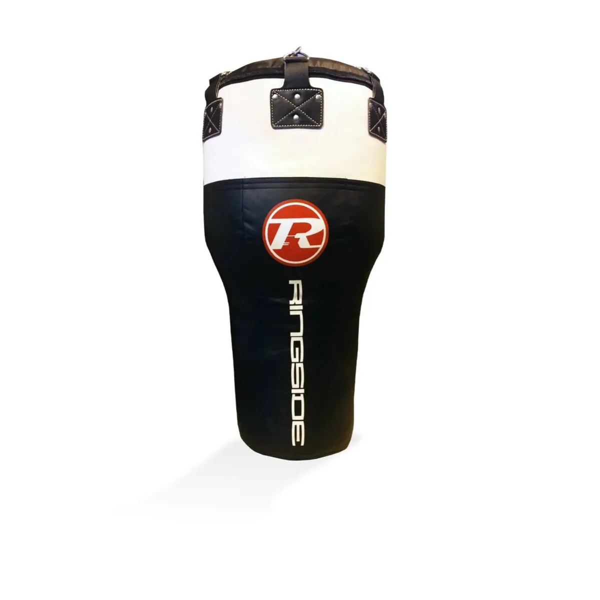 Black/White Ringside Synthetic Leather Angle Punch Bag