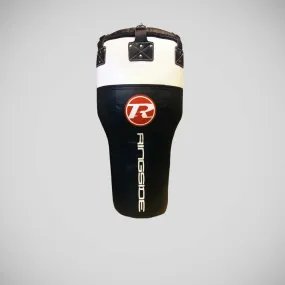 Black/White Ringside Synthetic Leather Angle Punch Bag