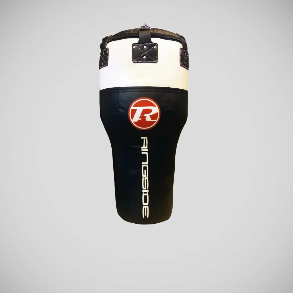 Black/White Ringside Synthetic Leather Angle Punch Bag