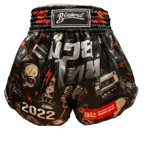 Blegend Boxing Shorts Black Skull