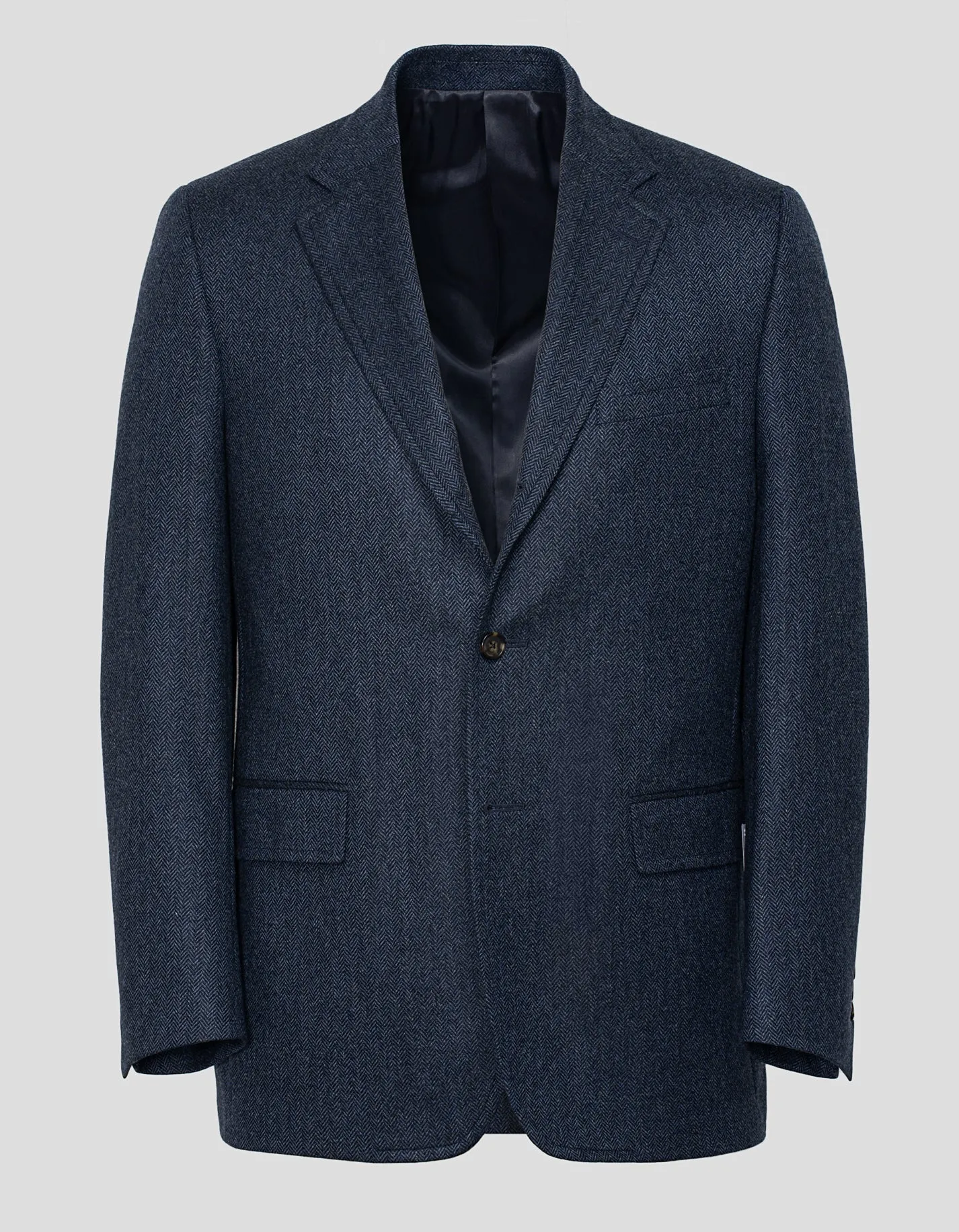 BLUE HERRINGBONE CASHMERE SPORT COAT