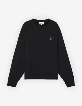 Bold Fox Head Patch Oversize Sweatshirt Black