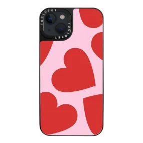 Bold Hearts Designer iPhone 14 Case Cover