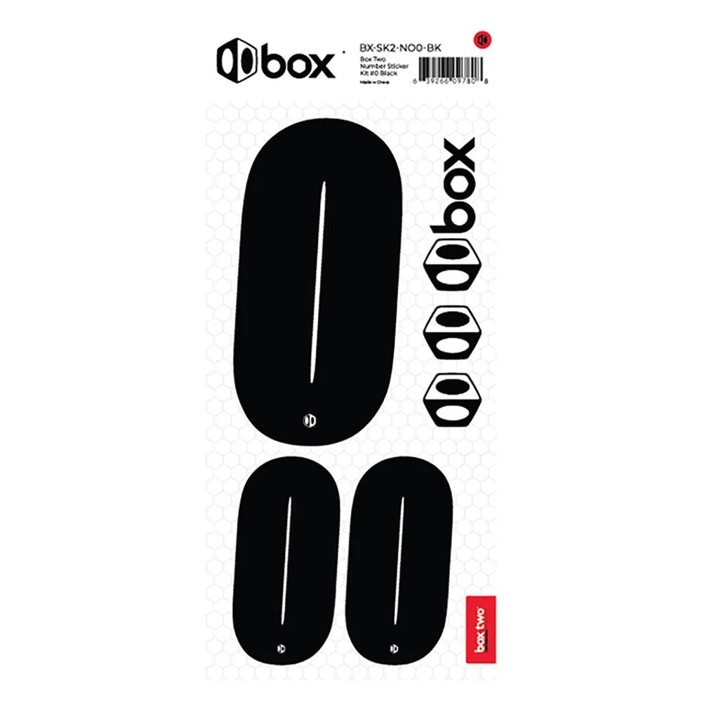 Box Two Number Sticker Kit - Black