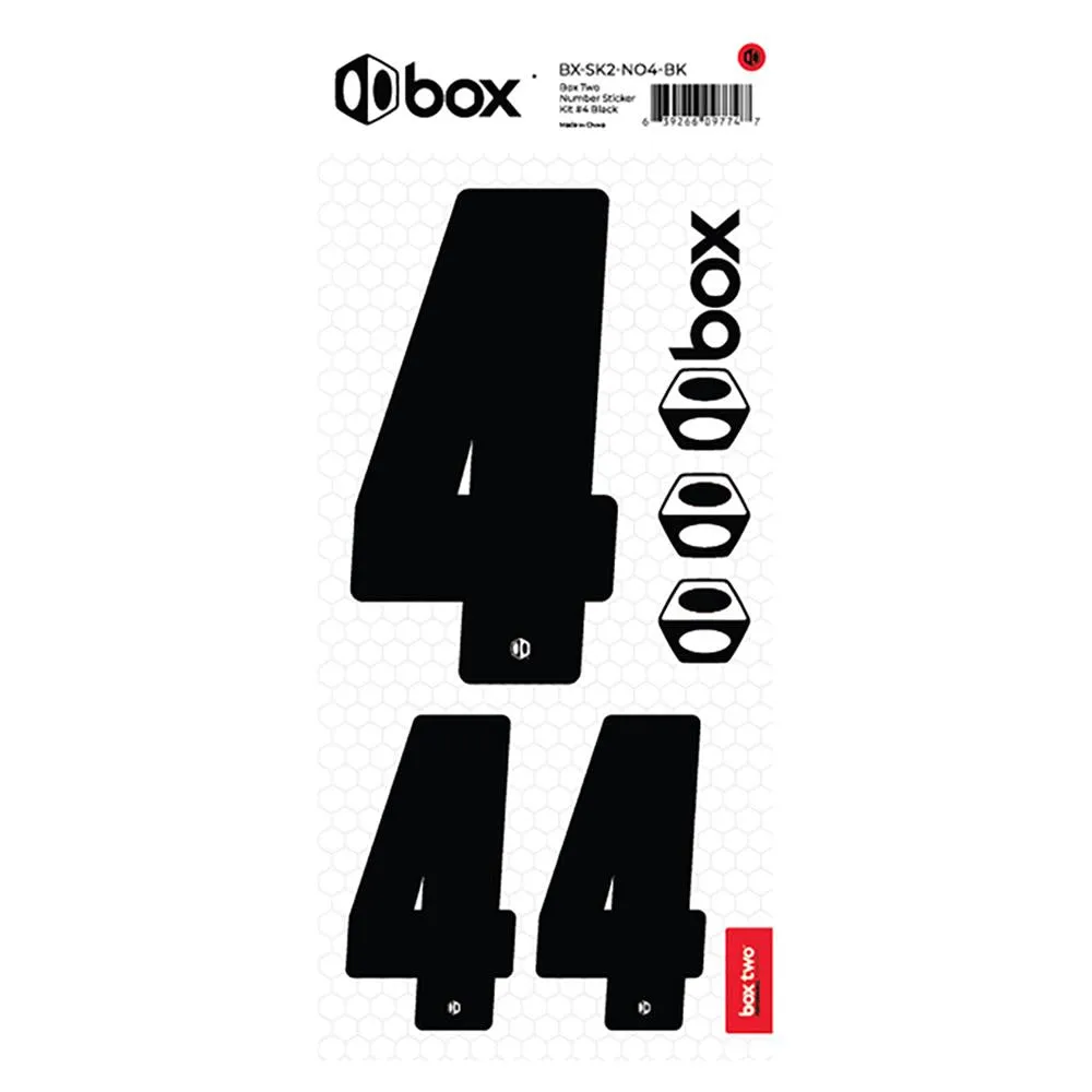 Box Two Number Sticker Kit - Black