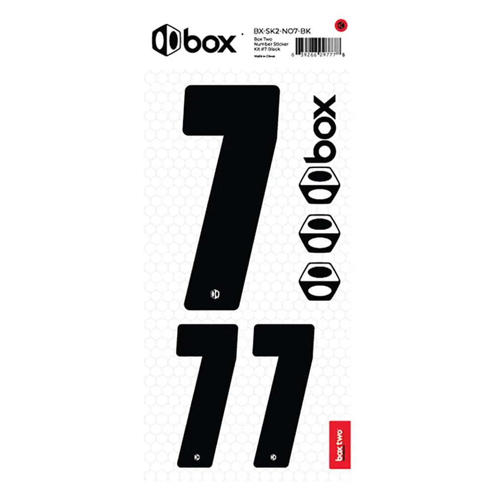 Box Two Number Sticker Kit - Black