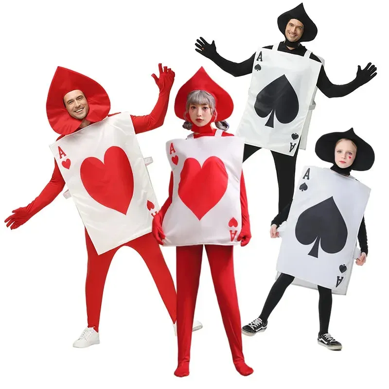 Boy Ace of Spades Hearts Poker Playing Card Costume