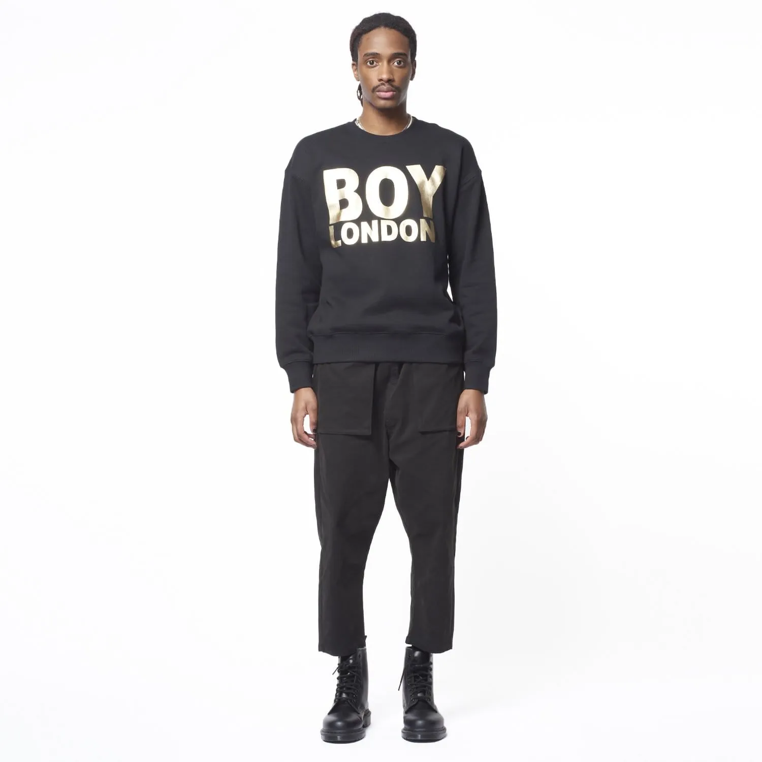 BOY LONDON SWEATSHIRT - BLACK/GOLD