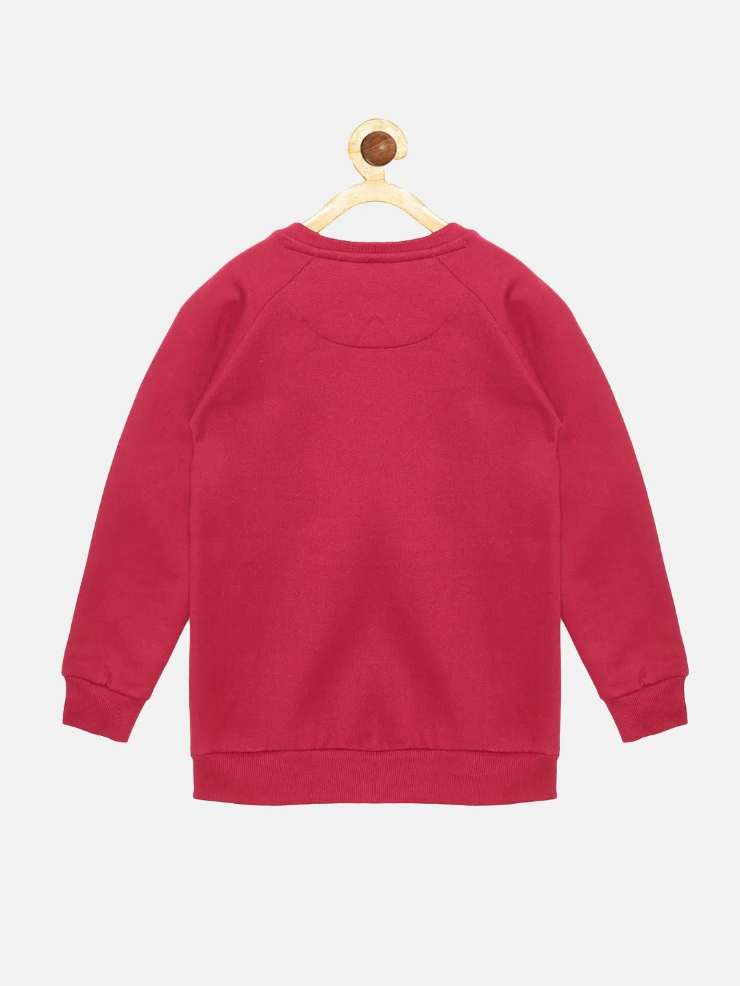 Boys Chest Print Round Neck Sweatshirt