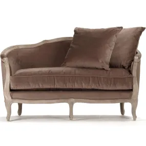 Brown Velvet Maison Settee