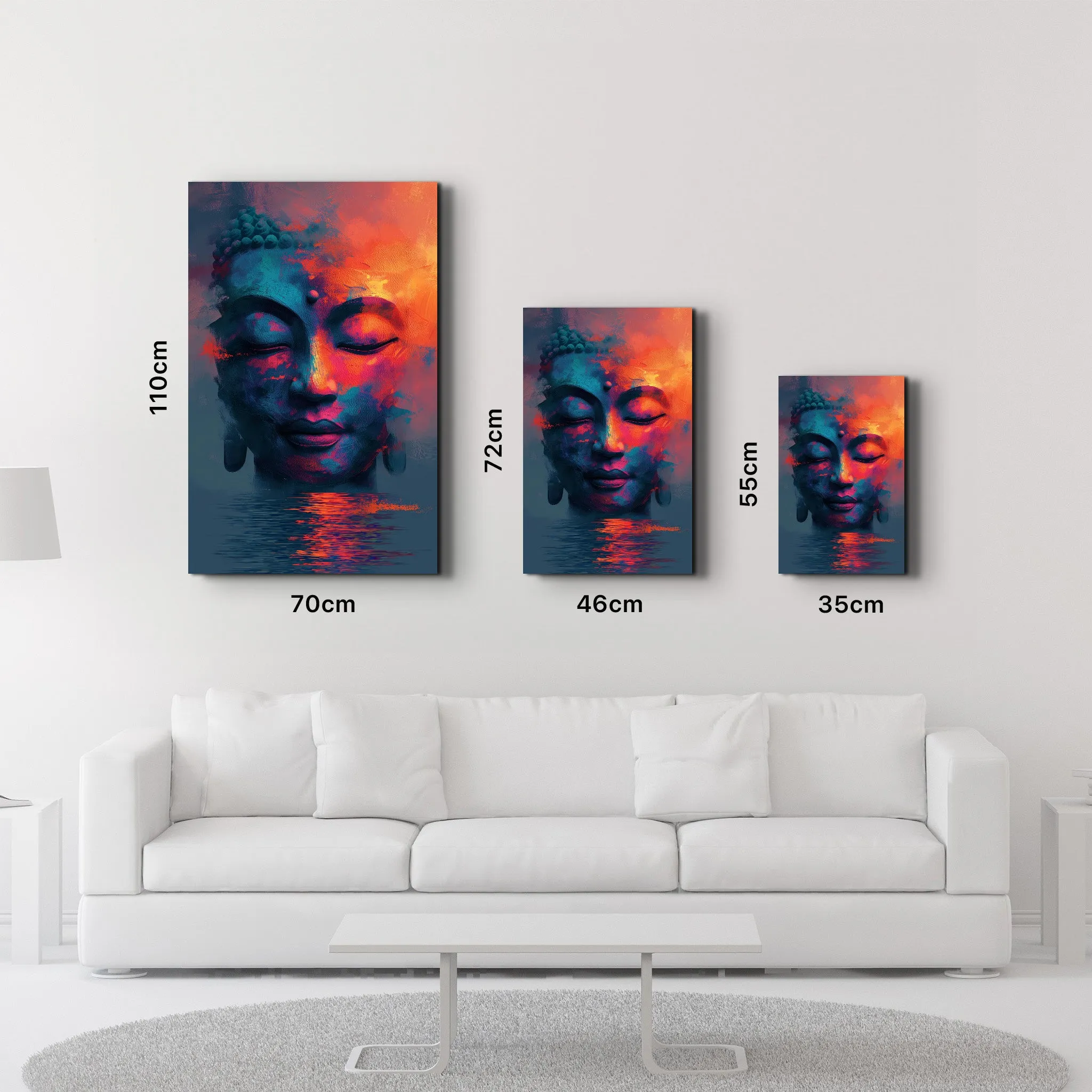 Buddha Oil Painting Style | Designers Collection Glass Wall Art