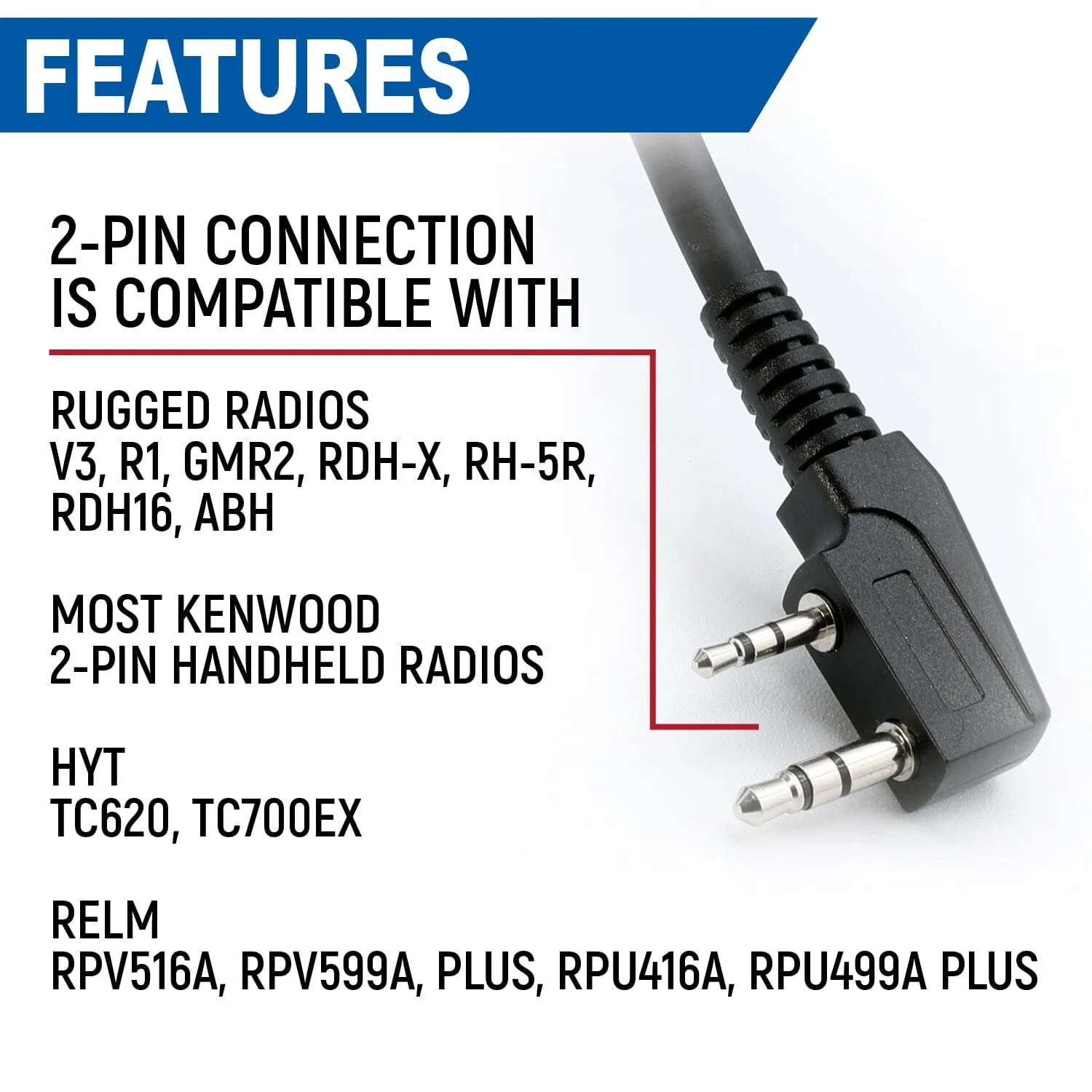 BUNDLE - Rugged GMR2 PLUS GMRS and FRS Two Way Handheld Radio with Hand Mic