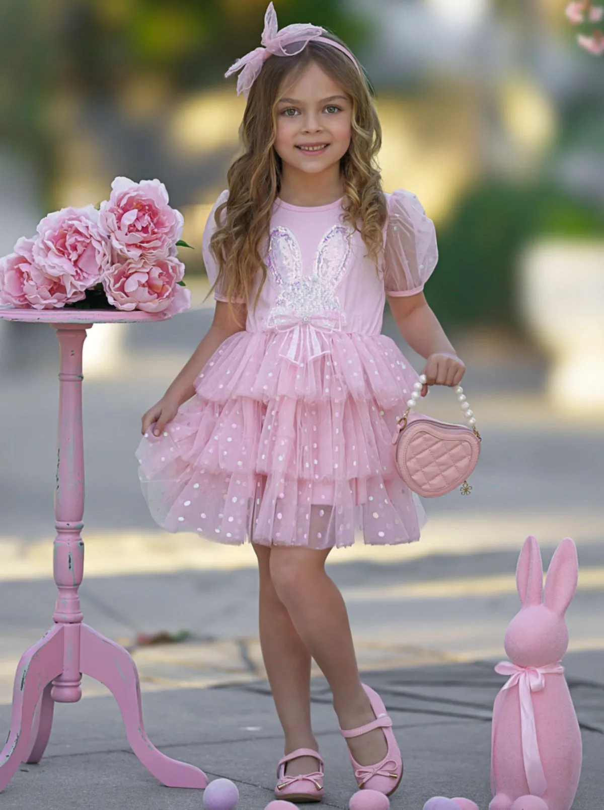 Bunny Magic Easter Pink Tutu Dress