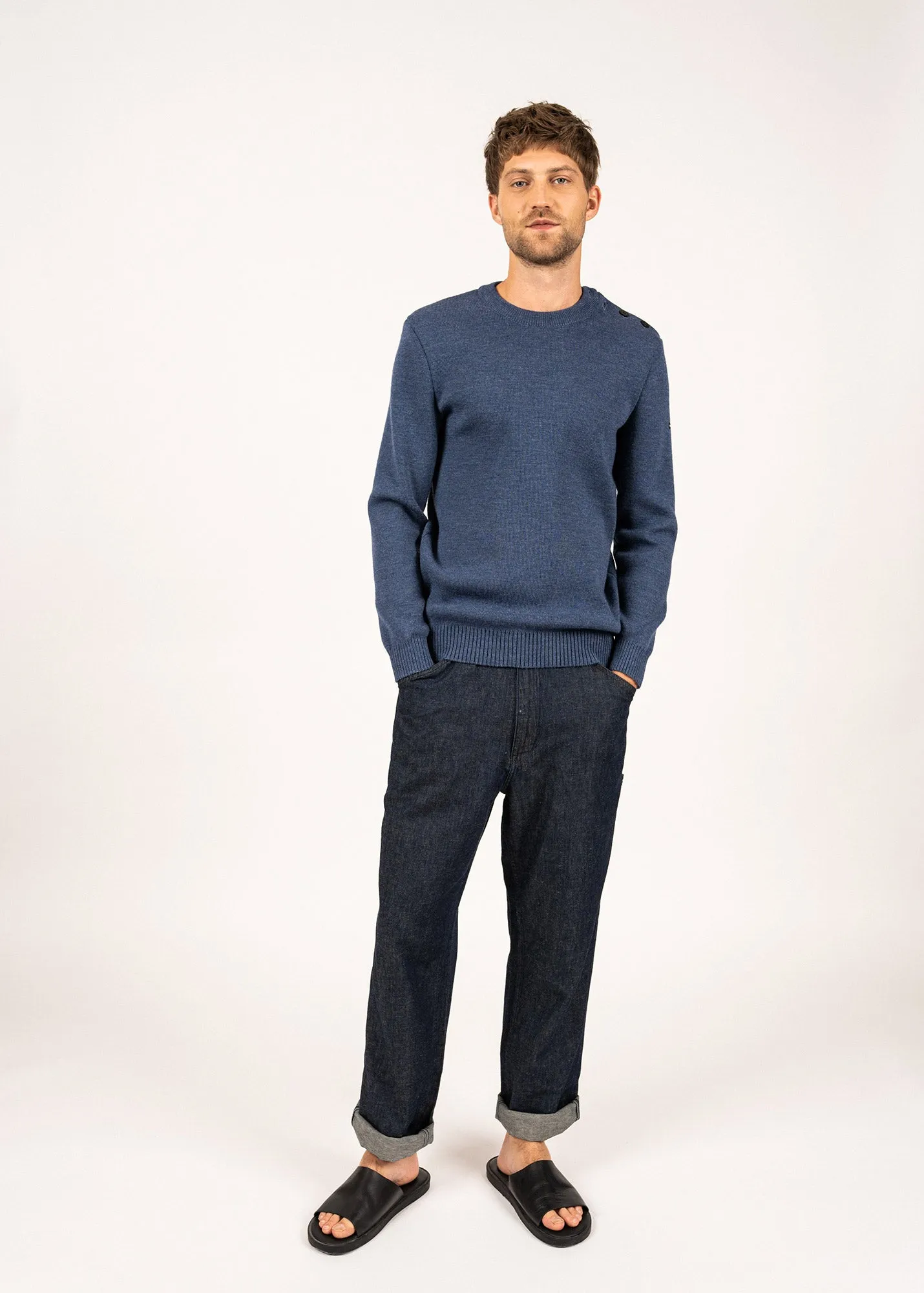 Cancale sailor jumper - regular fit, in pure new wool (JEAN)