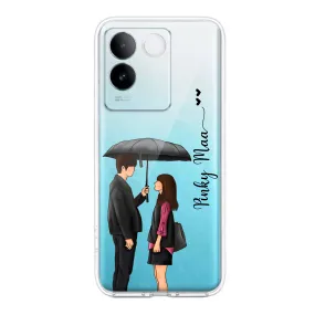 Caring Couple Customize Transparent Silicon Case For iQOO