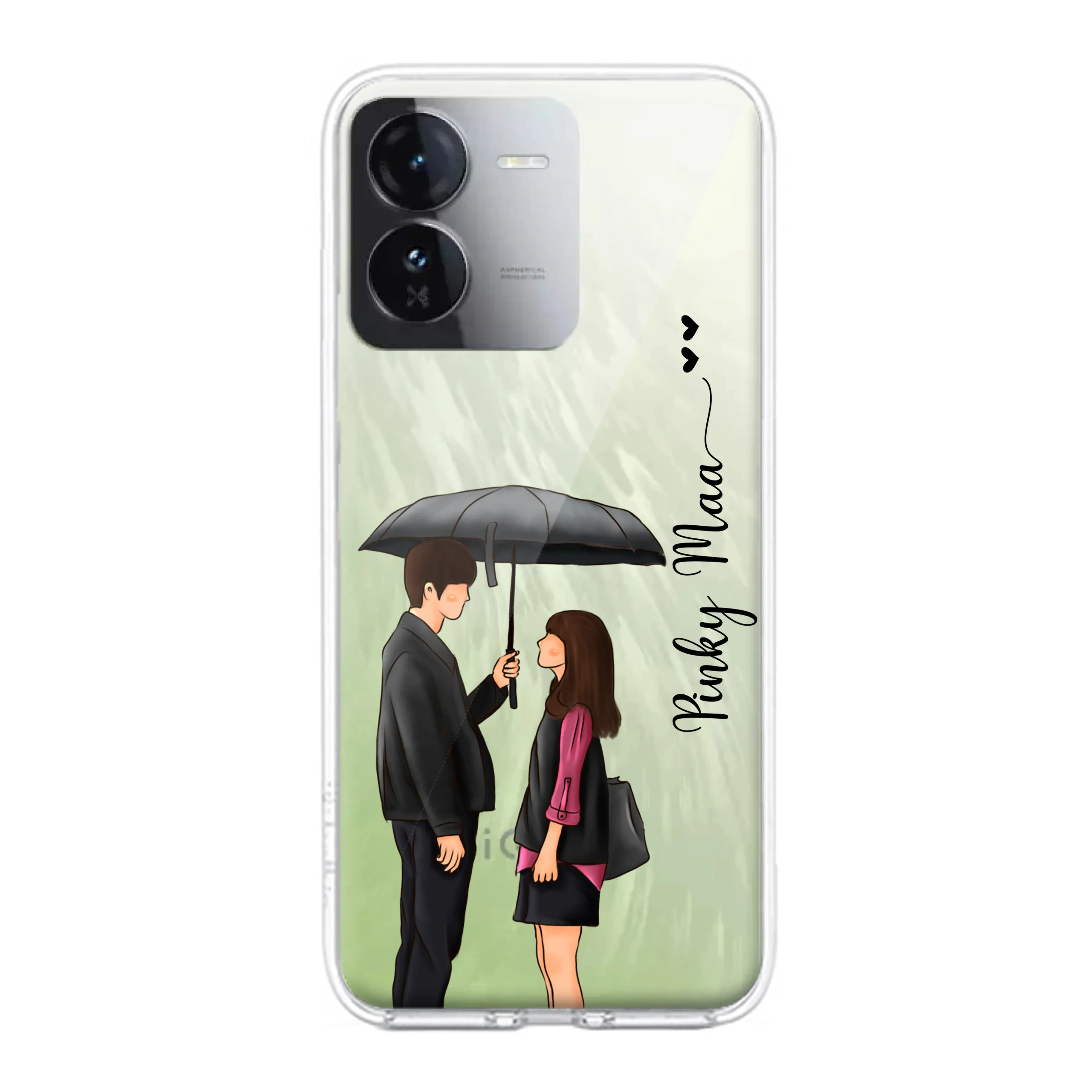 Caring Couple Customize Transparent Silicon Case For iQOO