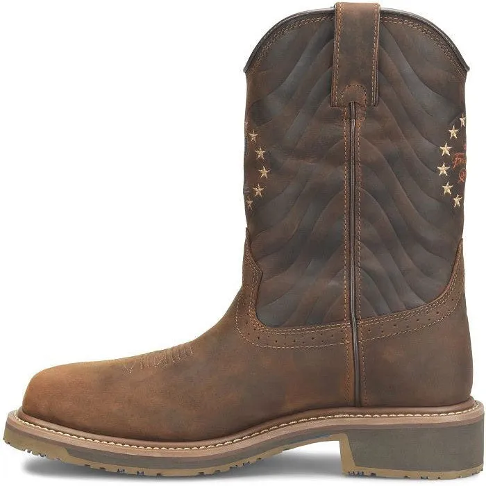 Carolina Men's Pipeline 10" Comp Toe WP Roper Work Boot -Brown- CA8541