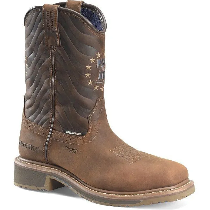 Carolina Men's Pipeline 10" Comp Toe WP Roper Work Boot -Brown- CA8541