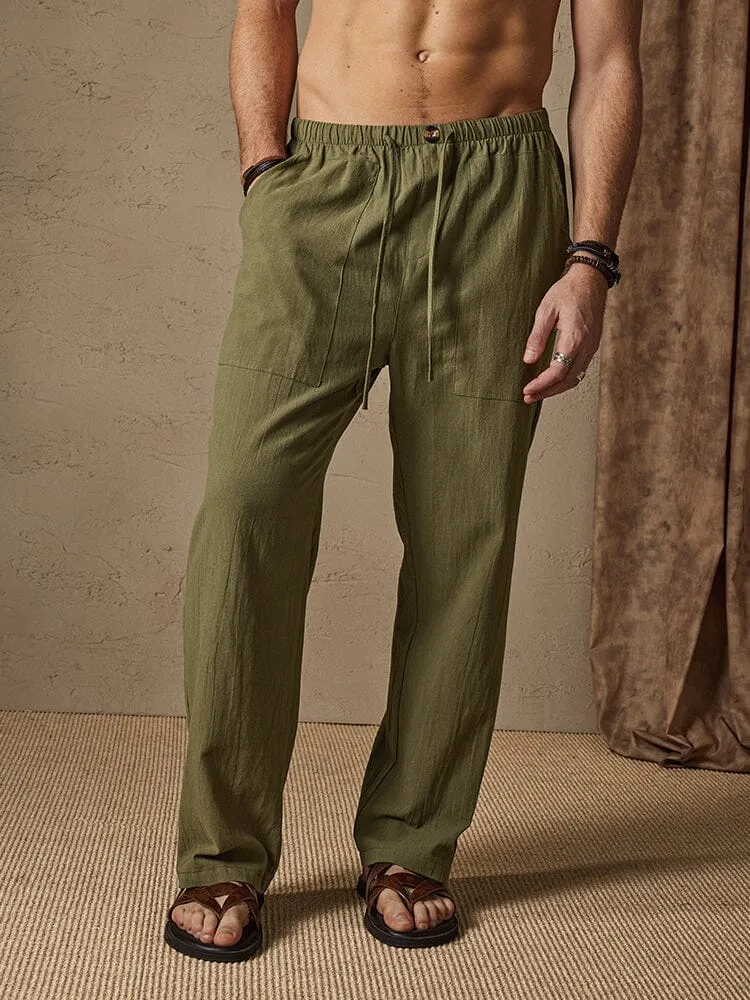 Casual Cotton Linen Style Pants