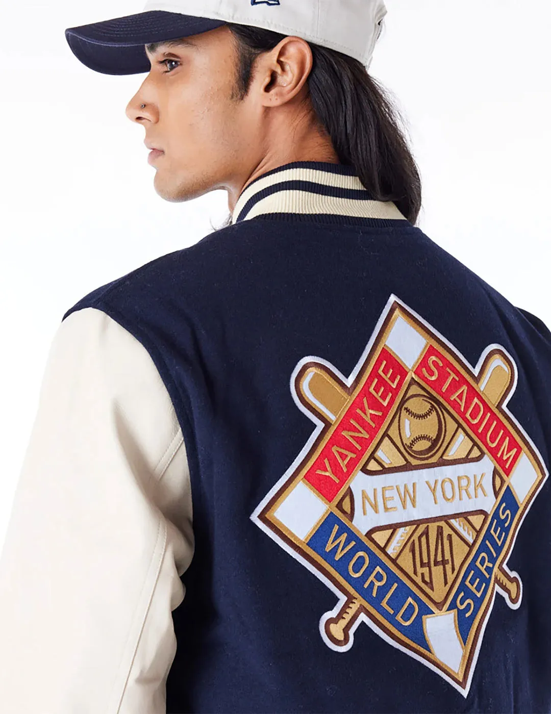 Chaqueta New Era MLB Yankees Varsity Patch Azul