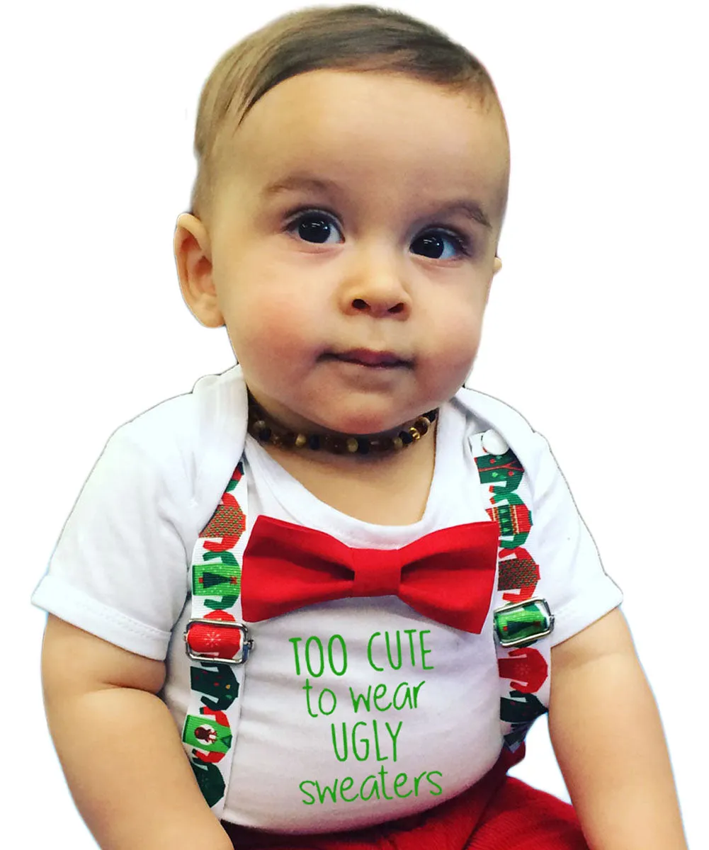 Christmas Outfit Baby Boy Too Cute For An Ugly Sweater