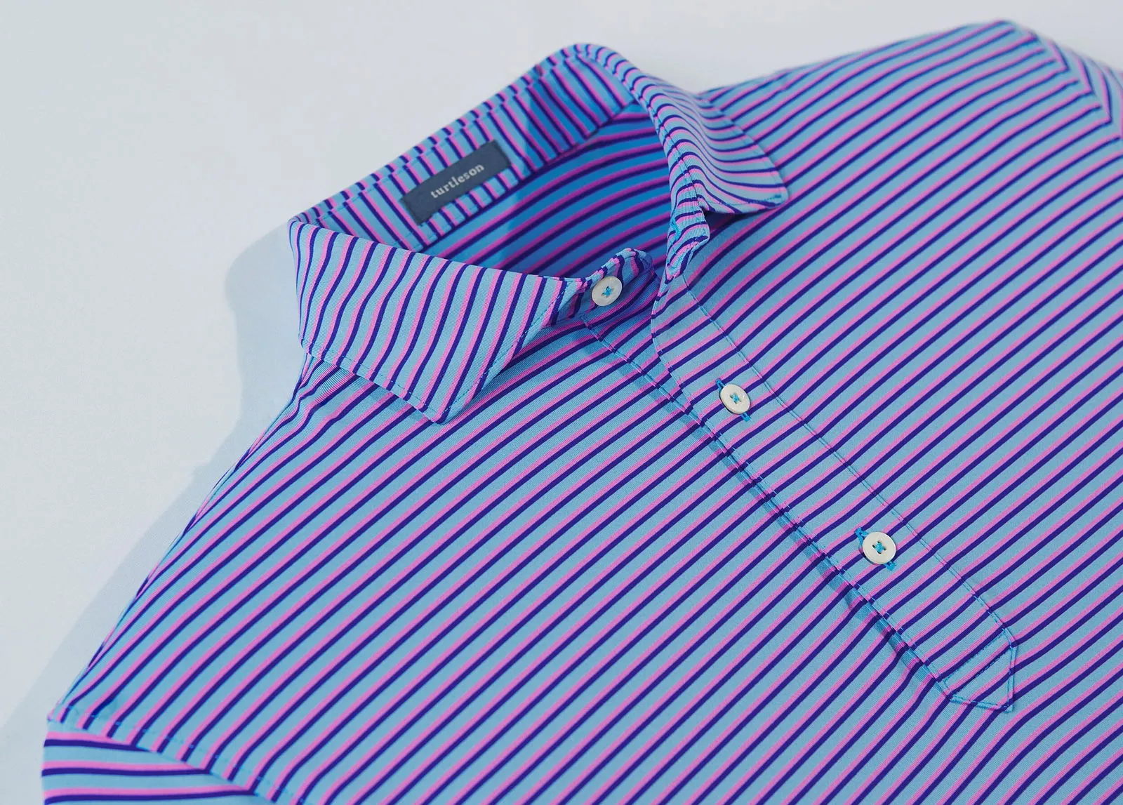 Clark Stripe Performance Polo