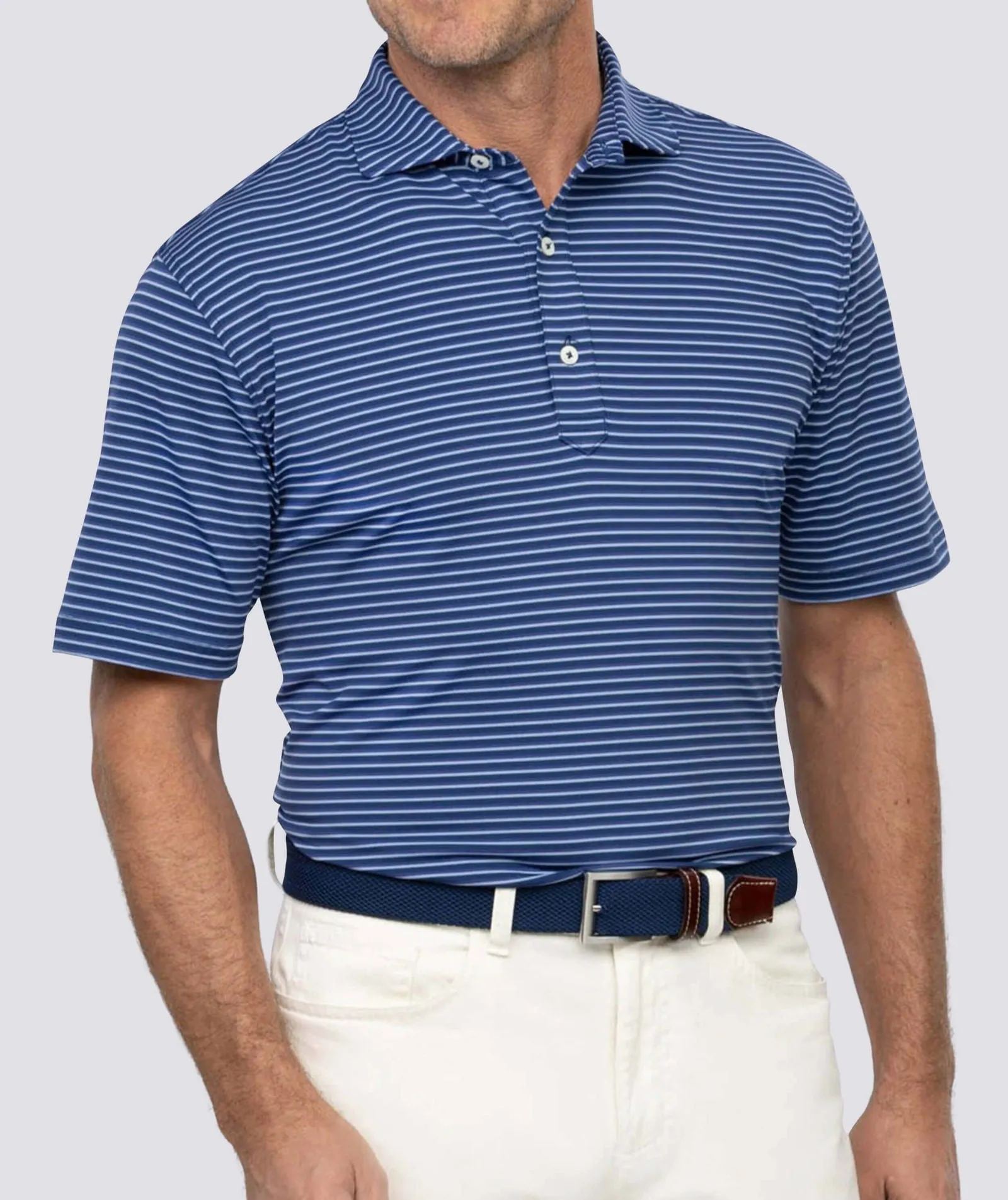 Clark Stripe Performance Polo