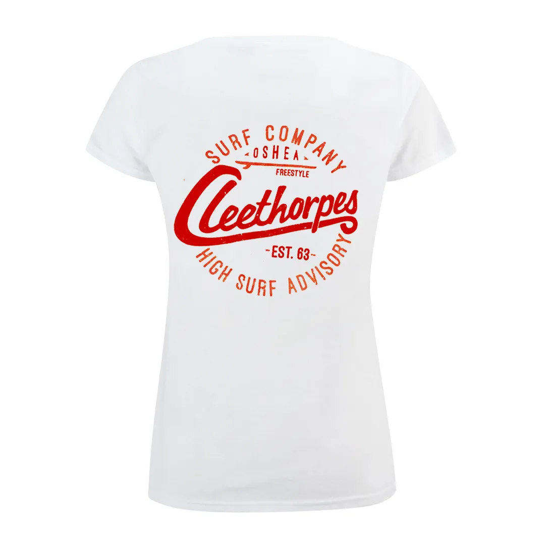 CLEETHORPES LADIES HIGH SURF WHITE T-SHIRT