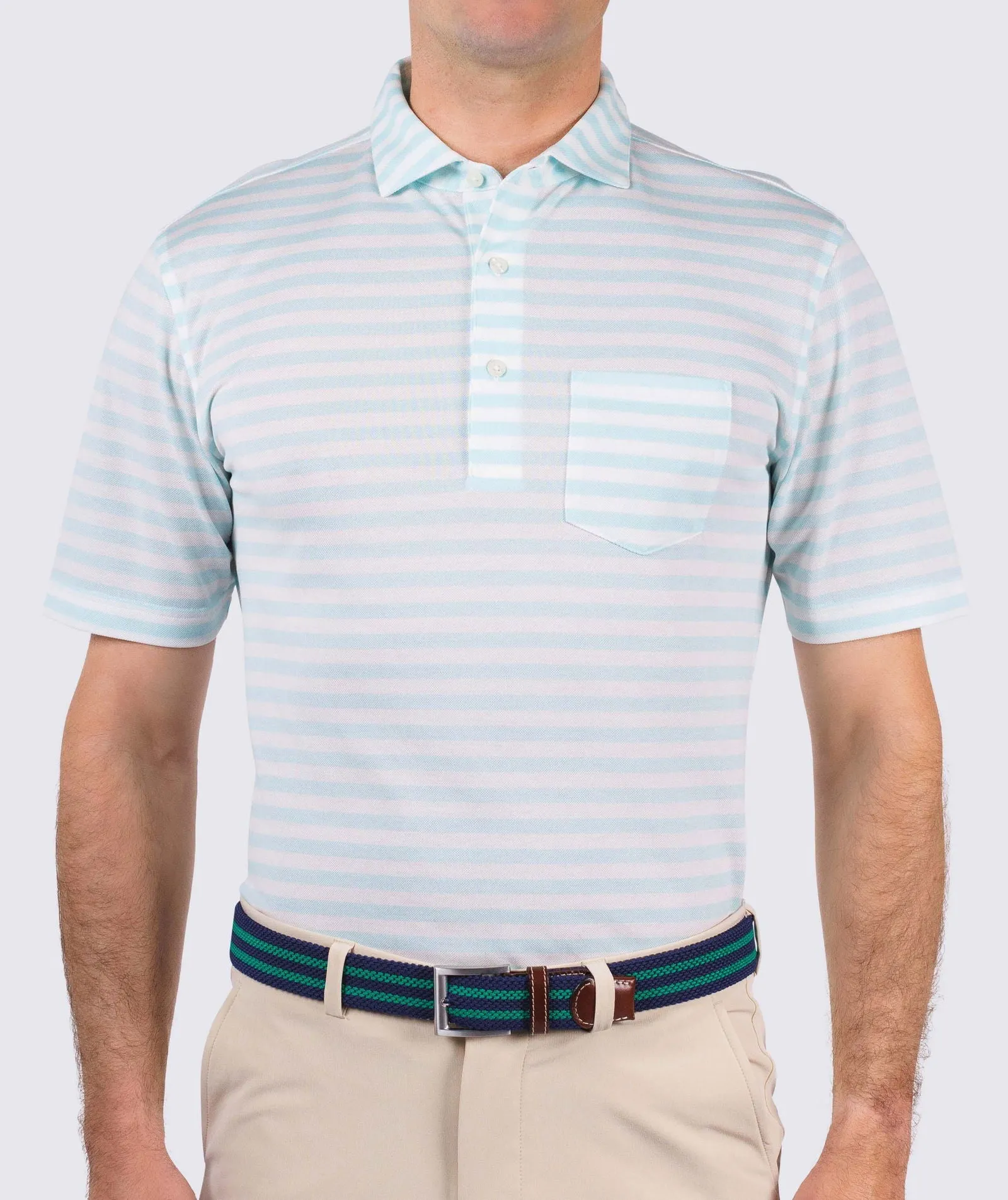 Cole Cotton Stripe Performance Polo