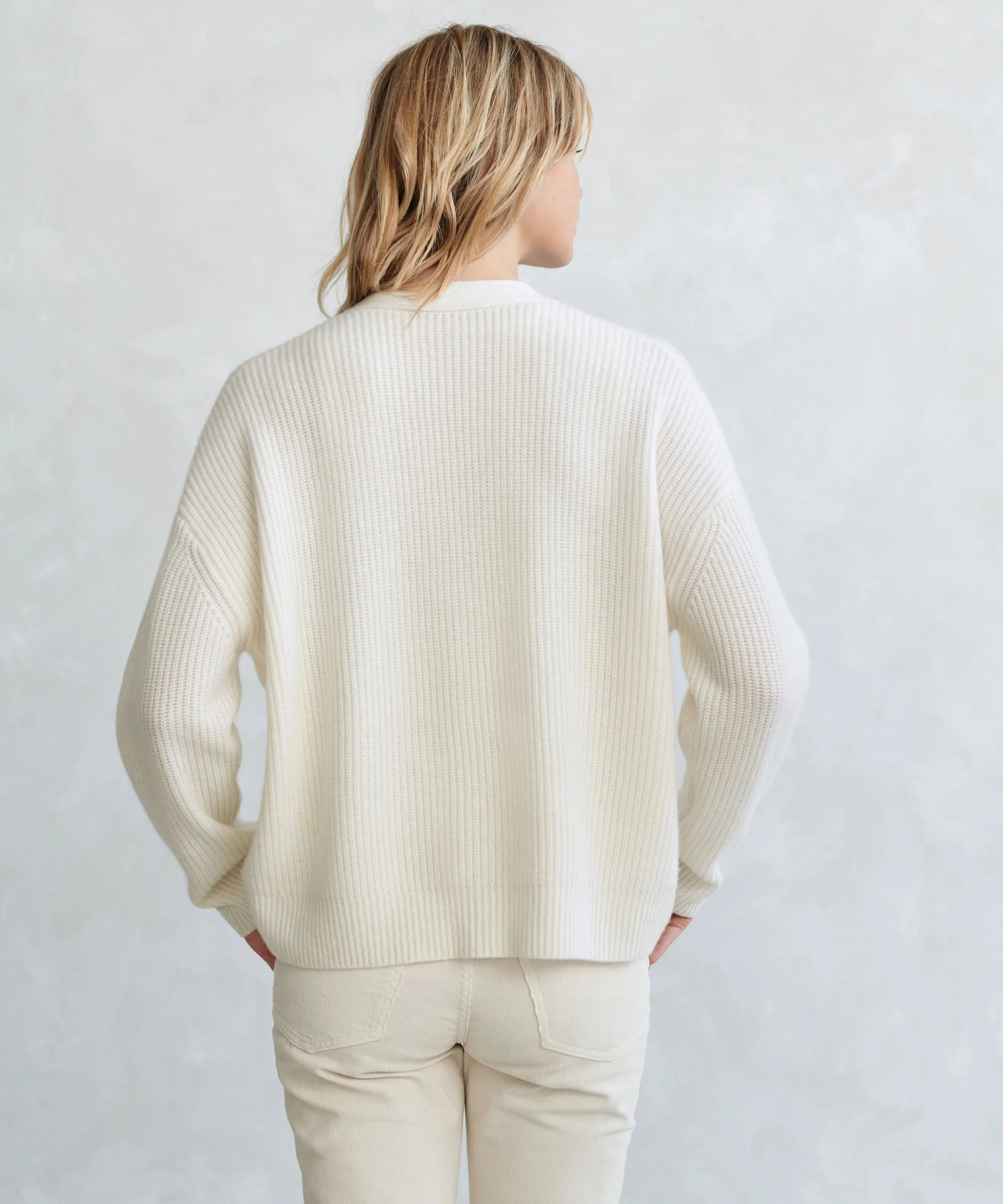 Cropped Cashmere Cocoon Cardigan