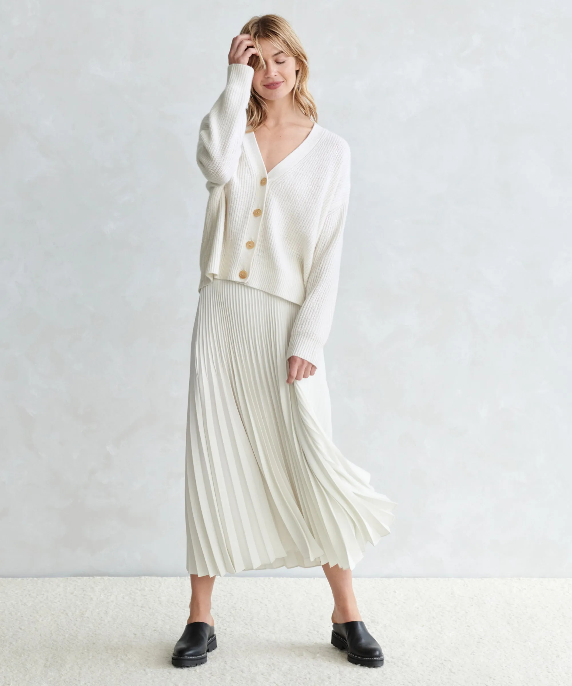 Cropped Cashmere Cocoon Cardigan