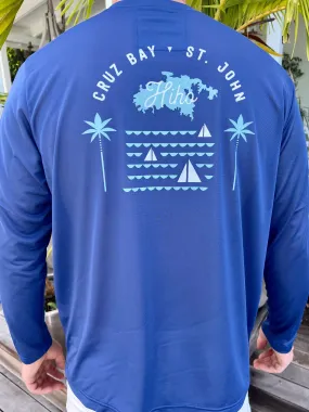 Cruz Bay Palm UPF50 Shirt - Racing Blue