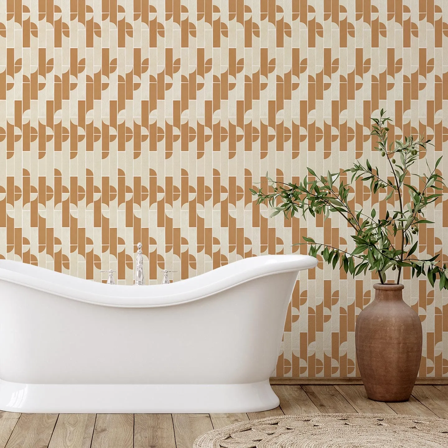 Curved Tile Wallpaper