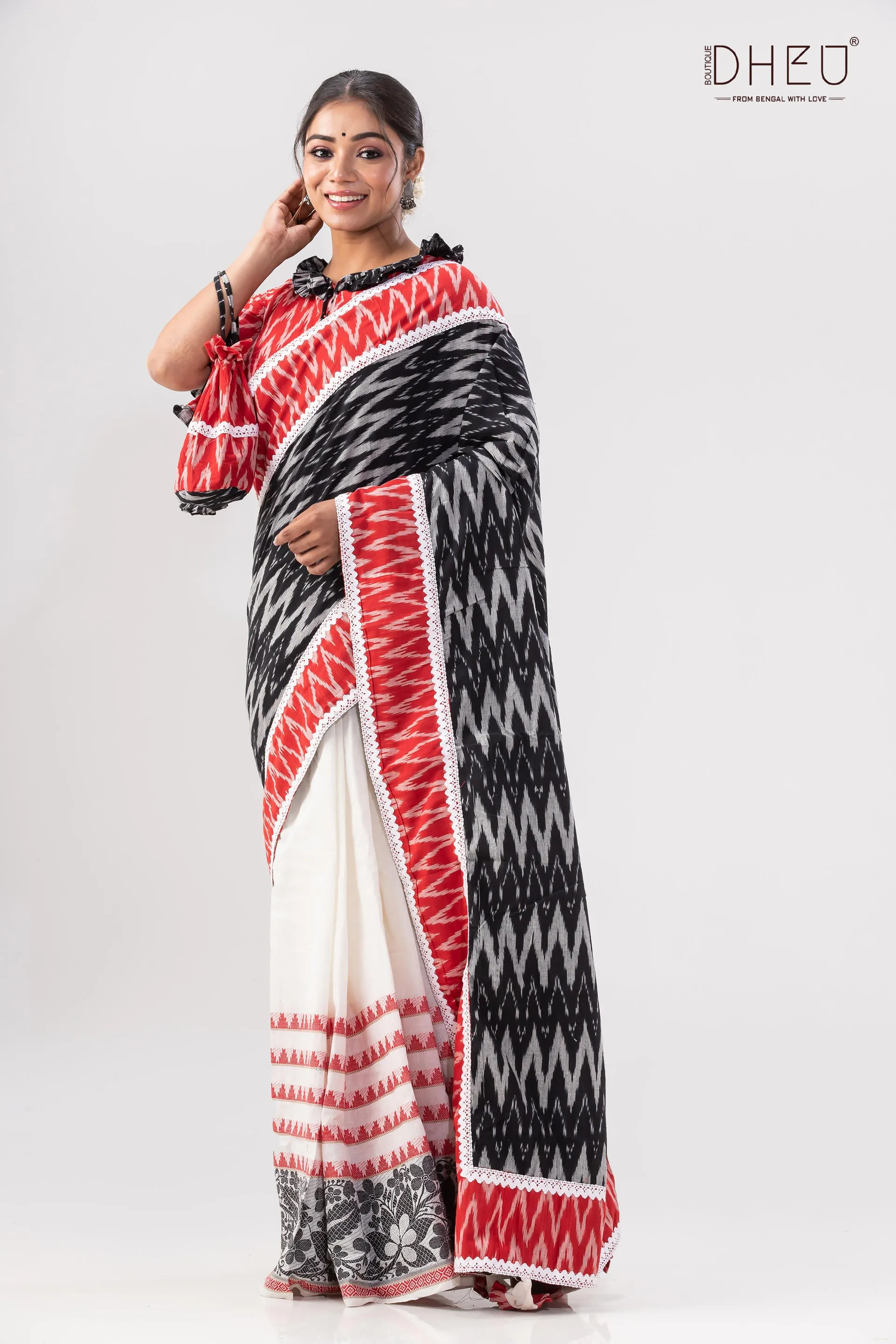 Damodar Dheu Exclusive Signature Fusion Saree